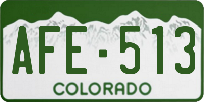 CO license plate AFE513