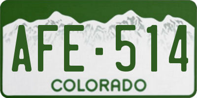 CO license plate AFE514