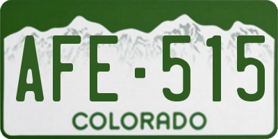 CO license plate AFE515