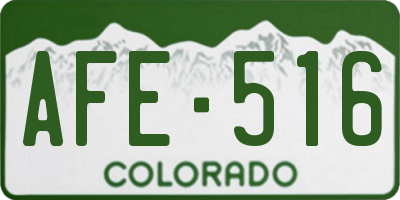 CO license plate AFE516