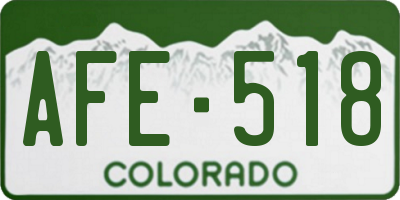 CO license plate AFE518