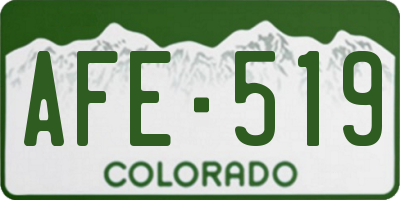 CO license plate AFE519