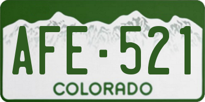 CO license plate AFE521