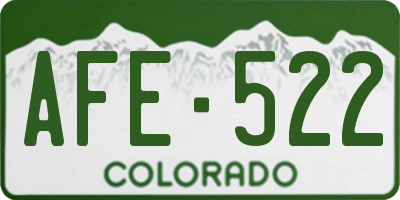 CO license plate AFE522