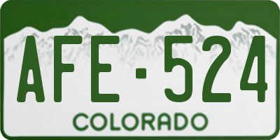 CO license plate AFE524