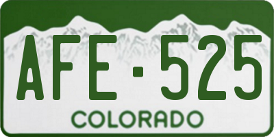 CO license plate AFE525