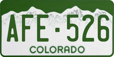 CO license plate AFE526