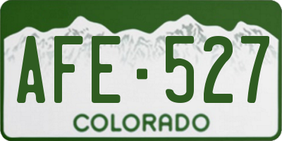 CO license plate AFE527