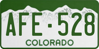 CO license plate AFE528