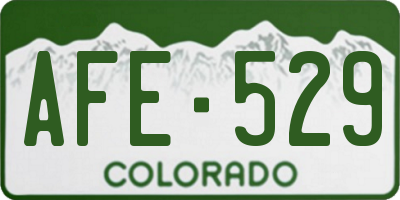 CO license plate AFE529