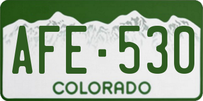 CO license plate AFE530