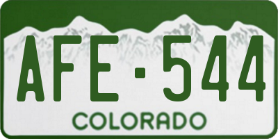 CO license plate AFE544