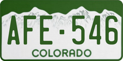 CO license plate AFE546