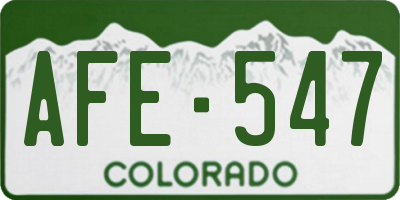 CO license plate AFE547