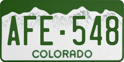 CO license plate AFE548