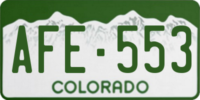 CO license plate AFE553