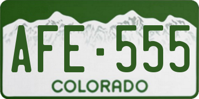 CO license plate AFE555