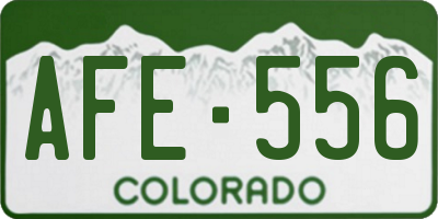 CO license plate AFE556