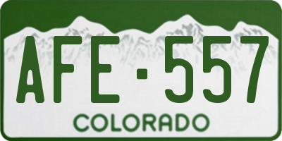CO license plate AFE557