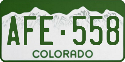 CO license plate AFE558
