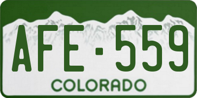 CO license plate AFE559