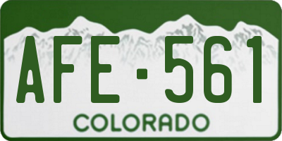 CO license plate AFE561