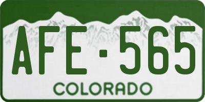 CO license plate AFE565