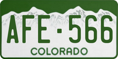 CO license plate AFE566