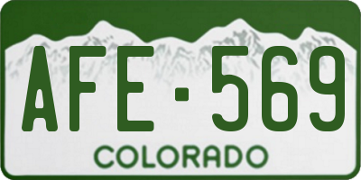 CO license plate AFE569
