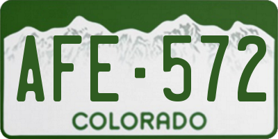 CO license plate AFE572