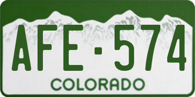 CO license plate AFE574