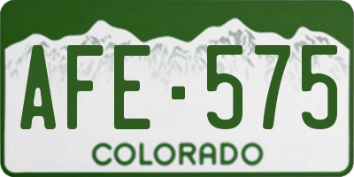CO license plate AFE575