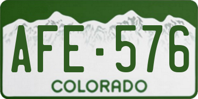 CO license plate AFE576