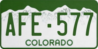 CO license plate AFE577