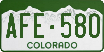 CO license plate AFE580