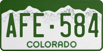 CO license plate AFE584