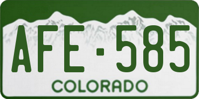 CO license plate AFE585