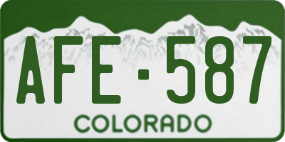 CO license plate AFE587