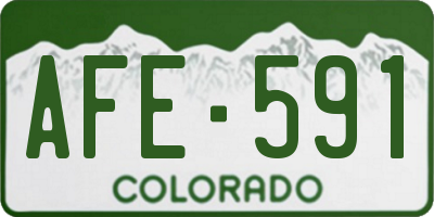 CO license plate AFE591