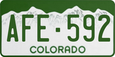 CO license plate AFE592