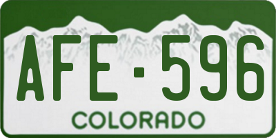 CO license plate AFE596