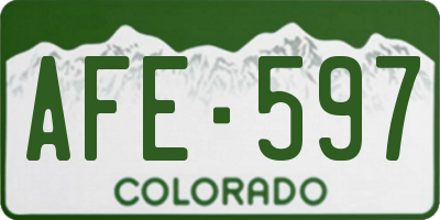 CO license plate AFE597