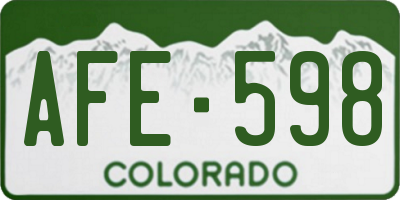 CO license plate AFE598