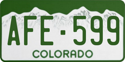 CO license plate AFE599