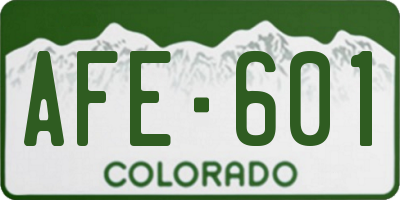 CO license plate AFE601