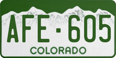 CO license plate AFE605