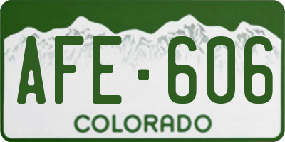 CO license plate AFE606