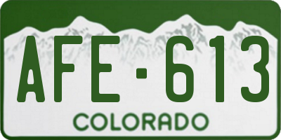 CO license plate AFE613