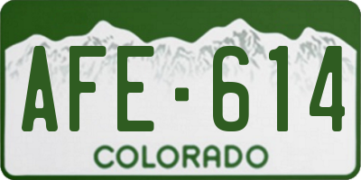 CO license plate AFE614