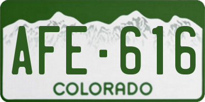 CO license plate AFE616